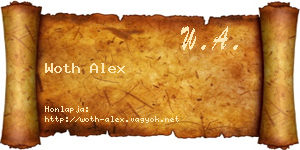 Woth Alex névjegykártya